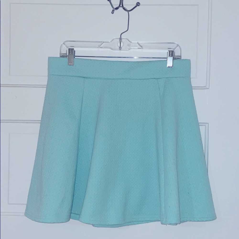 H&M Quilted Mint Skater Skirt